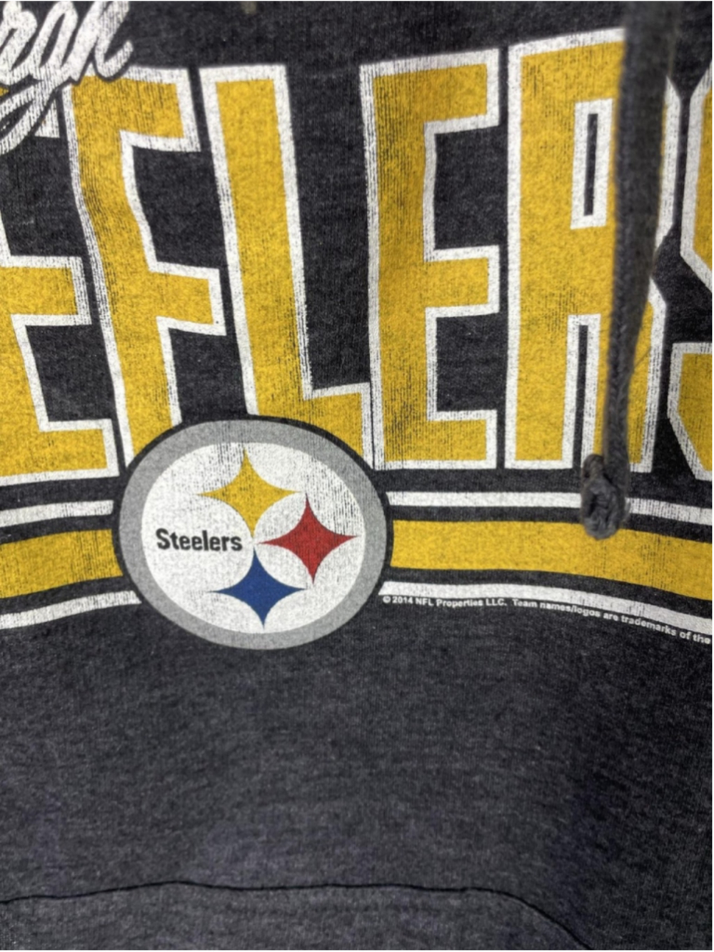 Pittsburgh Steelers Hoodie Womens Large Gray NFL Football NFL Team Apparel - Picture 3 of 9